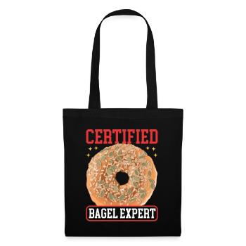 Bagel Expert Beigel Bagol Pain Cadeau - Sac en tissu - noir - Devant
