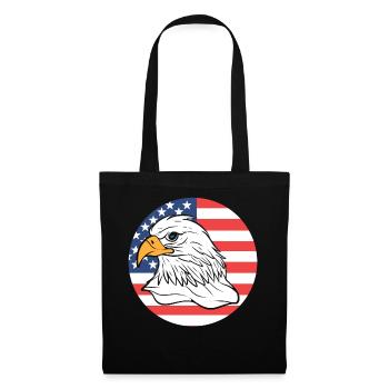 Patriotischer Weißkopfseeadler Beamte - Stoffbeutel - Schwarz - Vorne