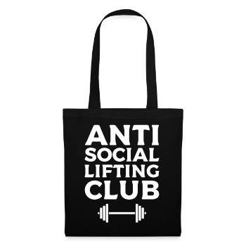 Antisocial Lifting Club Gewichtheber - Stoffbeutel - Schwarz - Vorne