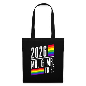 Gay Pride 2026 Mariage Mariage gay - Sac en tissu - noir - Devant