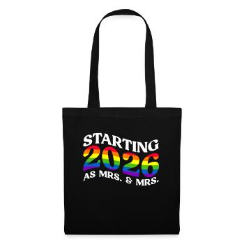 Gay Pride 2026 Mariage Mariage gay - Sac en tissu - noir - Devant