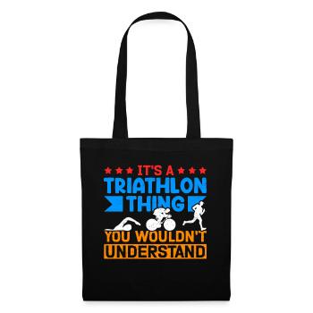 Triathlon Triathlète Triathlète Cadeau - Sac en tissu - noir - Devant