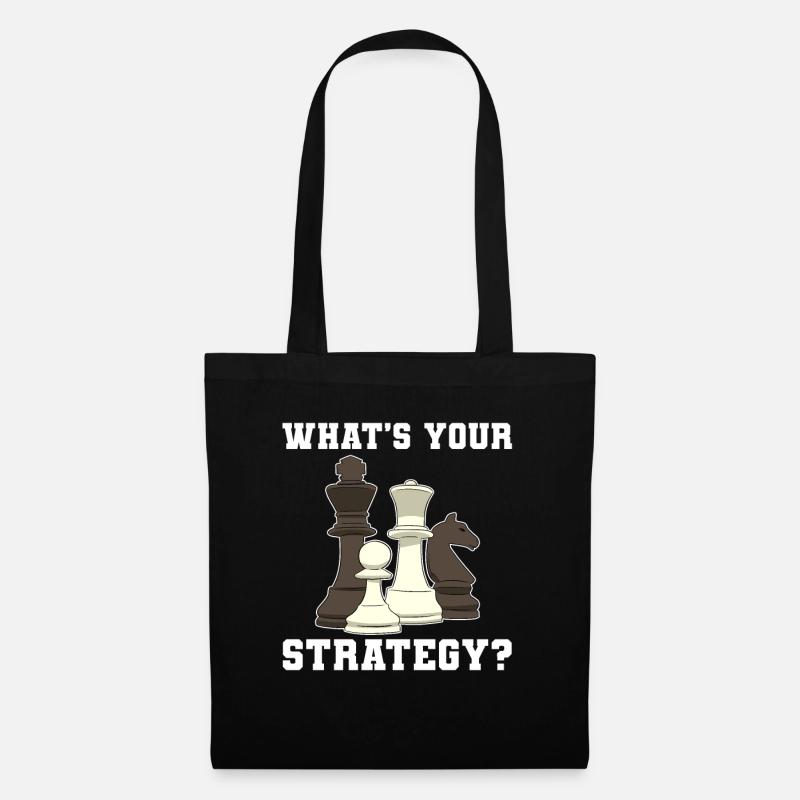 What's Your Strategy Schachspieler - Stoffbeutel - Schwarz