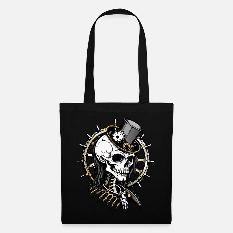 Steampunk Skull // Totenkopf Gothic FS0012 - Stoffbeutel - Schwarz