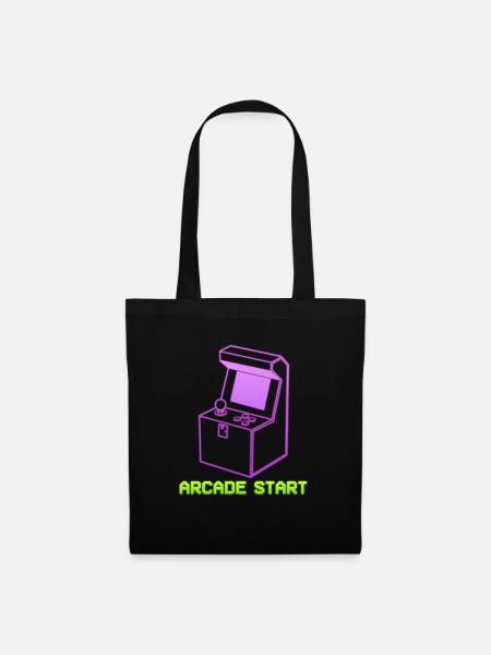 Arcade Start Computerfreak - Stoffbeutel - Schwarz