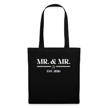 M. et M. Est. 2026 Gay Pride Mariage Gay - Sac en tissu - noir - Devant