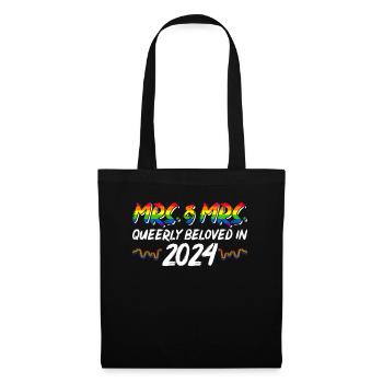 Mme et Mme 2024 Mariage de la Gay Pride Mariage gay - Sac en tissu - noir - Devant