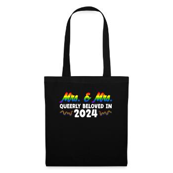 Mme et Mme 2024 Mariage de la Gay Pride Mariage gay - Sac en tissu - noir - Devant