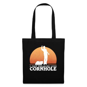 Cornhole Player Blind Hole Bean Bag cadeau - Sac en tissu - noir - Devant