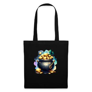 Chaudron d’or de la Saint-Patrick - Sac en tissu - noir - Devant