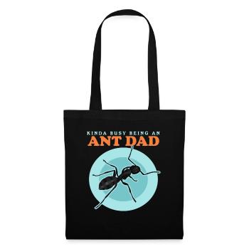 Fourmis papa | Fourmilier ferme Formicarium cadeau - Sac en tissu - noir - Devant