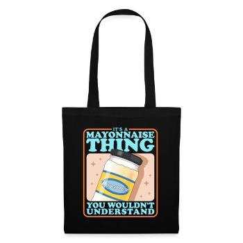 Mayo Mayonnaise amant cadeau - Sac en tissu - noir - Devant