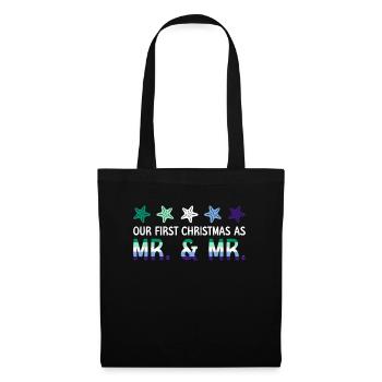 Notre premier Noël en tant que M. et M. Mariage gay - Sac en tissu - noir - Devant