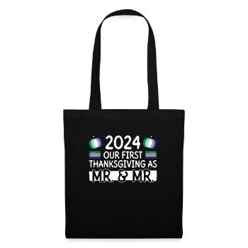 2024 Premier Thanksgiving en tant que M. et M. Gay Weddin - Sac en tissu - noir - Devant