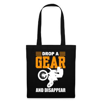 Drop A Gear And Disappear Motorradfahrer - Stoffbeutel - Schwarz - Vorne