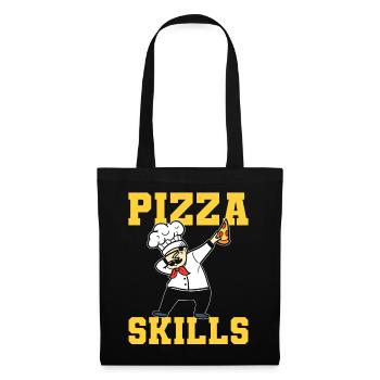 Pizza Skills Pizzabäcker - Stoffbeutel - Schwarz - Vorne