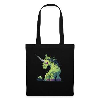 Einhorn Halloween Japanisches Einhorn - Stoffbeutel - Schwarz - Vorne