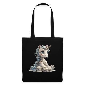 Einhorn Halloween Japanisches Einhorn - Stoffbeutel - Schwarz - Vorne