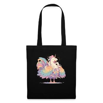Einhorn Thanksgiving Japanisches Einhorn - Stoffbeutel - Schwarz - Vorne