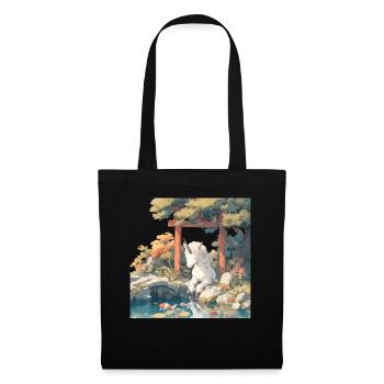 Licorne Kawaii Japonais - Sac en tissu - noir - Devant