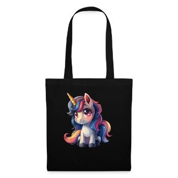 Licorne Kawaii Japonais - Sac en tissu - noir - Devant