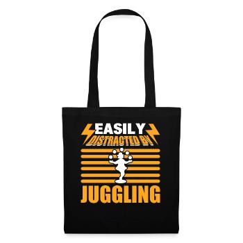 Easily Distracted By Juggling Zirkusartist - Stoffbeutel - Schwarz - Vorne