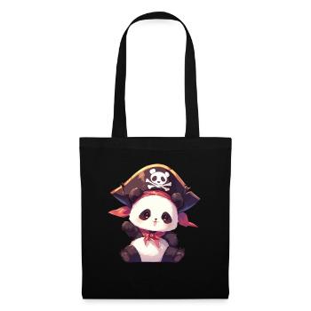 Panda Bear Pirate Japanese Giant Panda - Tote Bag - black - Front