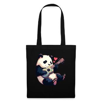 Panda Bear Ukulélé Panda géant japonais - Sac en tissu - noir - Devant