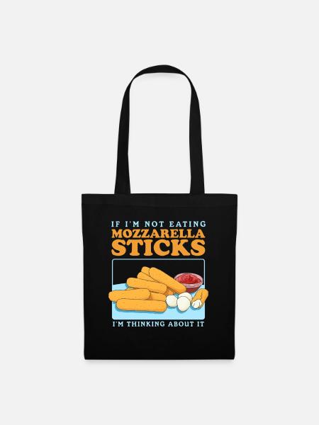 Mozzarella Sticks Mozzarella-Sticks Geschenk - Stoffbeutel - Schwarz
