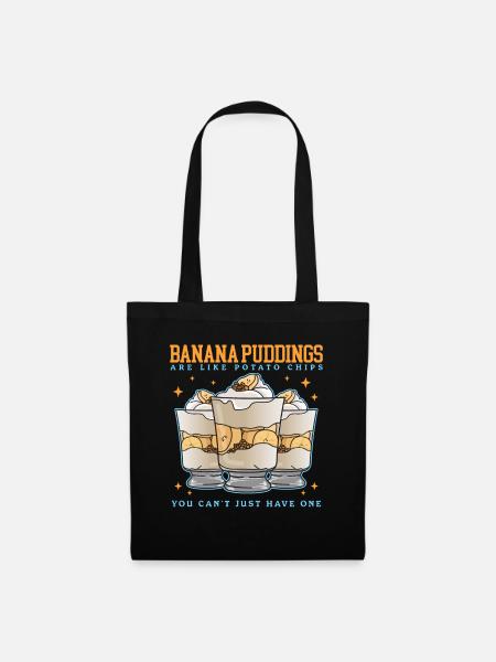 Bananenpudding Bananen Pudding Geschenk - Stoffbeutel - Schwarz