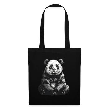 Panda Ours Panda géant japonais - Sac en tissu - noir - Devant