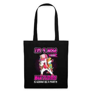 9e anniversaire 9 ans cadeau idée cadeau - Sac en tissu - noir - Devant