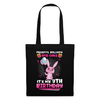 9e idée de cadeau d’anniversaire cadeau de 9 ans - Sac en tissu - noir - Devant