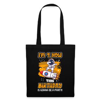 9e cadeau d’anniversaire 9 ans idée cadeau - Sac en tissu - noir - Devant