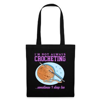 Crochet Crochet Crochet fil Crochet cadeau - Sac en tissu - noir - Devant