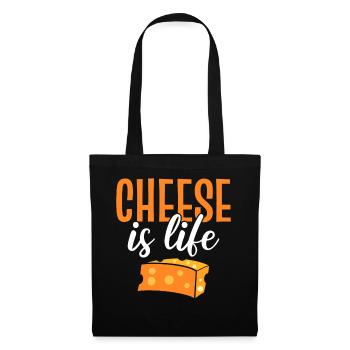 Cheese Is Life Käsemacher - Stoffbeutel - Schwarz - Vorne