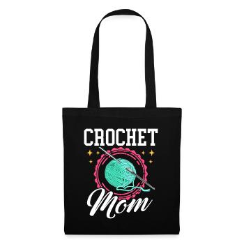 Crochet Maman Crochet Fil Cadeau - Sac en tissu - noir - Devant