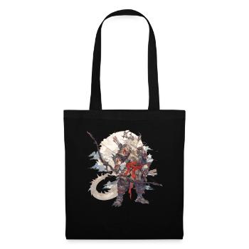 Drache als Amor Valentinstag Drache - Stoffbeutel - Schwarz - Vorne