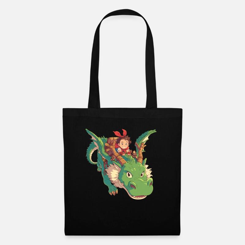 Drache Valentinstag Drache Kinder - Stoffbeutel - Schwarz
