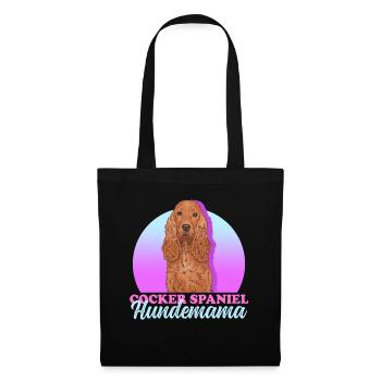 Cocker Spaniel chien maman | Cadeau Cocker Spaniel - Sac en tissu - noir - Devant