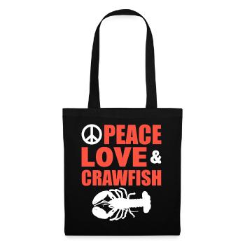 Peace Love & Crawfish Mähdrescher - Stoffbeutel - Schwarz - Vorne