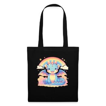 Dragon Rainbow Kawaii Dragon Kids - Tote Bag - black - Front