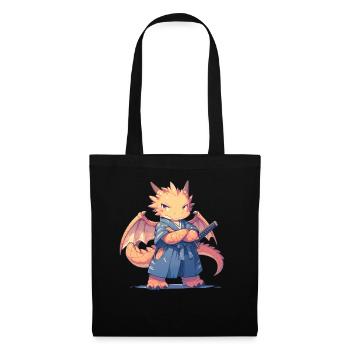 Dragon Ninja Dragon Kawaii Japonais - Sac en tissu - noir - Devant