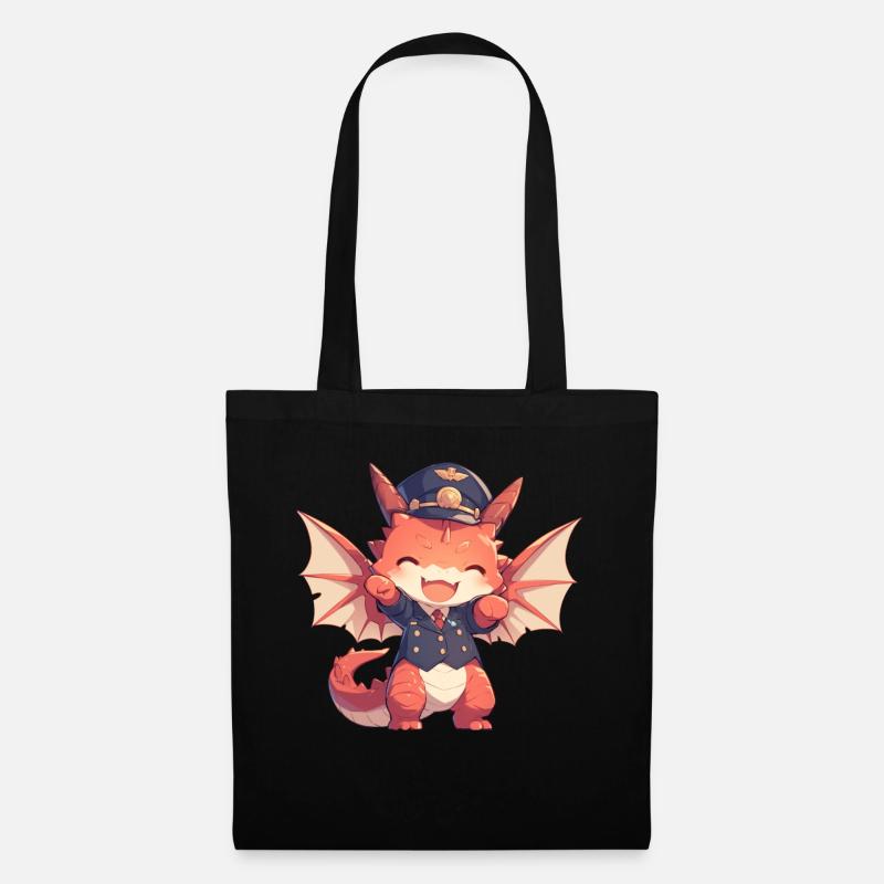 Drache Shinkansen Japanisch Kawaii Drache Kinder - Stoffbeutel - Schwarz