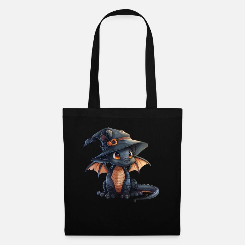 Drachenhexe Halloween Niedlich Anime Kinder - Stoffbeutel - Schwarz