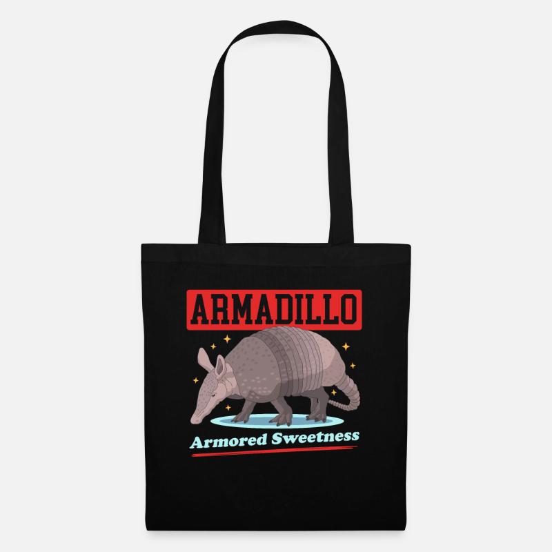 Gürteltier Neunbinden-Gürteltiere Geschenk - Stoffbeutel - Schwarz