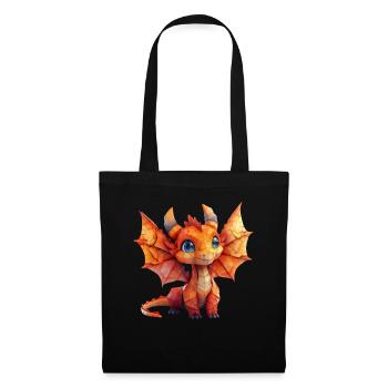 Origami Dragon Kawaii Dragon Kids - Tote Bag - black - Front