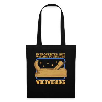 Menuiserie menuisier artisan charpentier cadeau - Sac en tissu - noir - Devant
