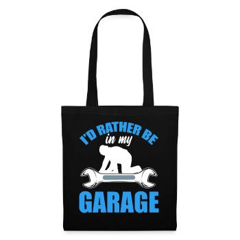 I'd Rather Be In My Garage Kfz-Mechaniker - Stoffbeutel - Schwarz - Vorne