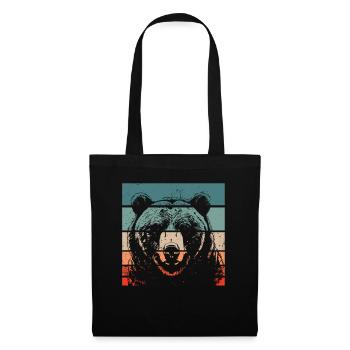 Grizzli Ours brun - Sac en tissu - noir - Devant